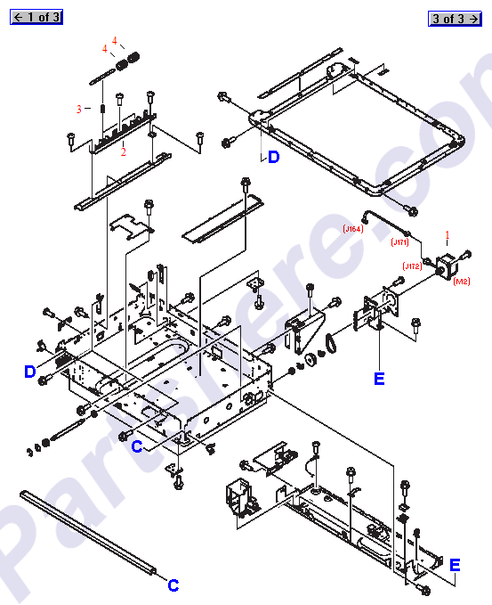 HP parts picture diagram for RH7-1485-000CN, RB2-7884-000CN-R, RS6-2492-020CN, RG5-6266-030CN, RH7-1485-000CN-R, RB2-7884-000CN, RB2-7884-000CN-C